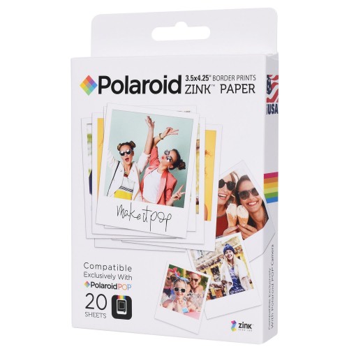 POLAROID POP ZINK PAPER 3.5 x 4.25 20 sheets